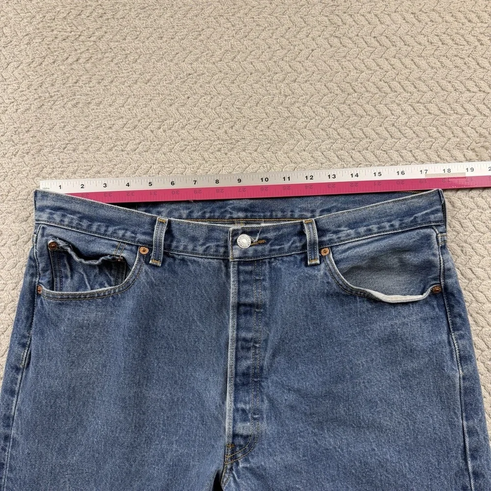 Vintage Levi's 501xx Button Fly‎ Jeans Men's 38x34 Grunge Denim 90's Rockabilly